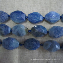 Ágata azul agradable, piedra preciosa azul, piedra semipreciosa